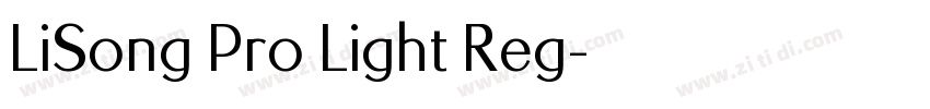 LiSong Pro Light Reg字体转换